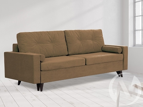 Диван прямой Фидэль (БД) LUMA 04 (велюр бежево-коричневый)