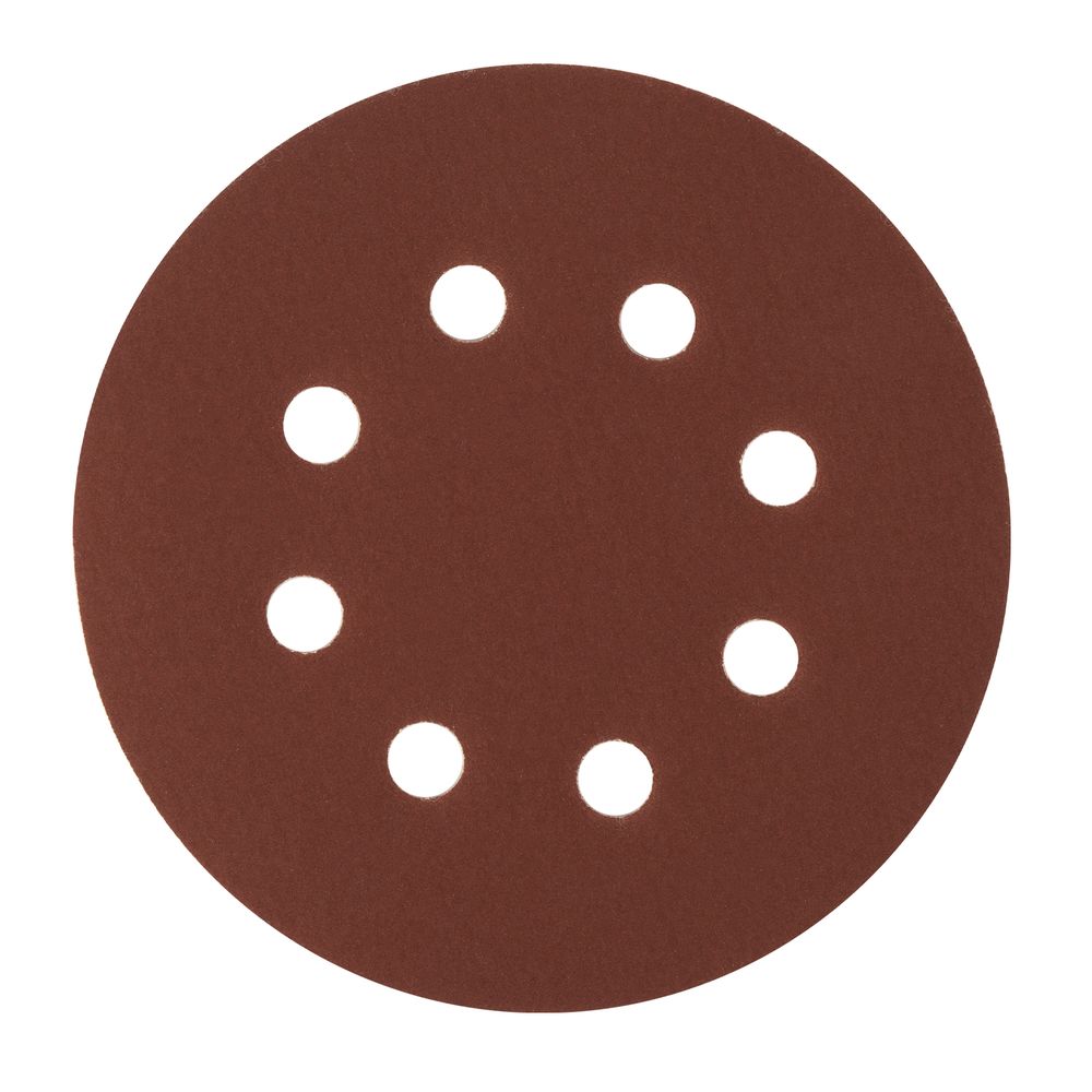 738127 Круг абразивный P 280, на ворсовой подложке под "липучку" 125 мм, перфорированный, 5 шт. Сибртех