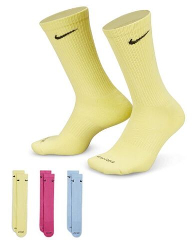 Носки теннисные Nike Everyday Plus Cushioned Training Crew Socks 3P - разноцветный