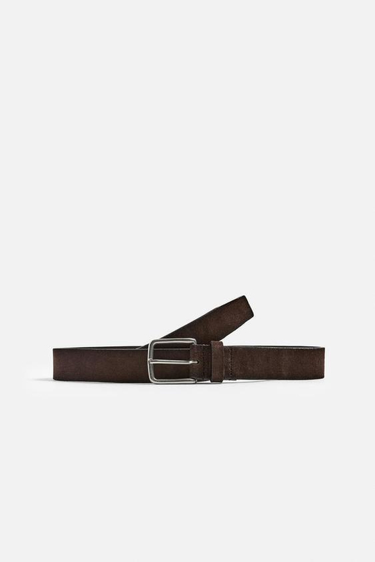 ZARA ЗАМШЕВЫЙ РЕМЕНЬ, КОРИЧНЕВЫЙ