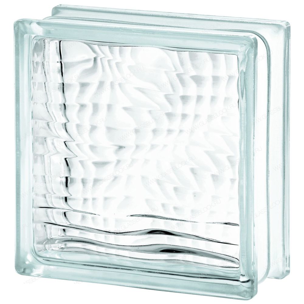 Стеклоблок Vitrablok Водопад 19x19x8 - Бесцветный