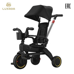 Велосипед трехколесный Luxmom S7,с родительской ручкой /складной/цвета