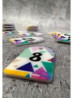 Номерки для ключей акрил 3х5 см