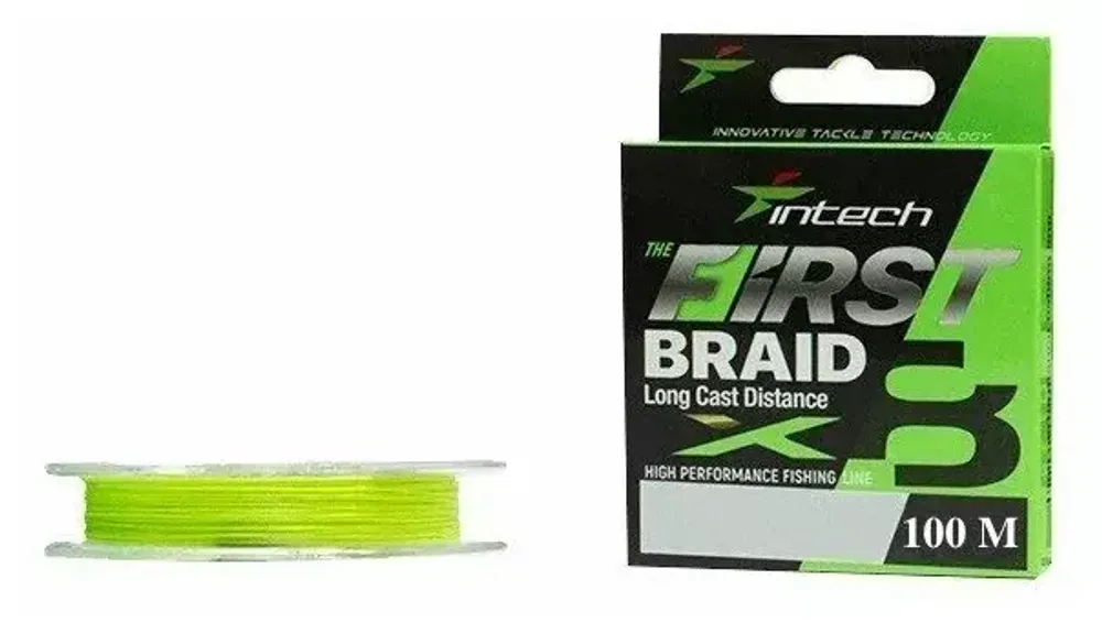 Плетенка First Braid X8 Intech 100м (Зеленая)