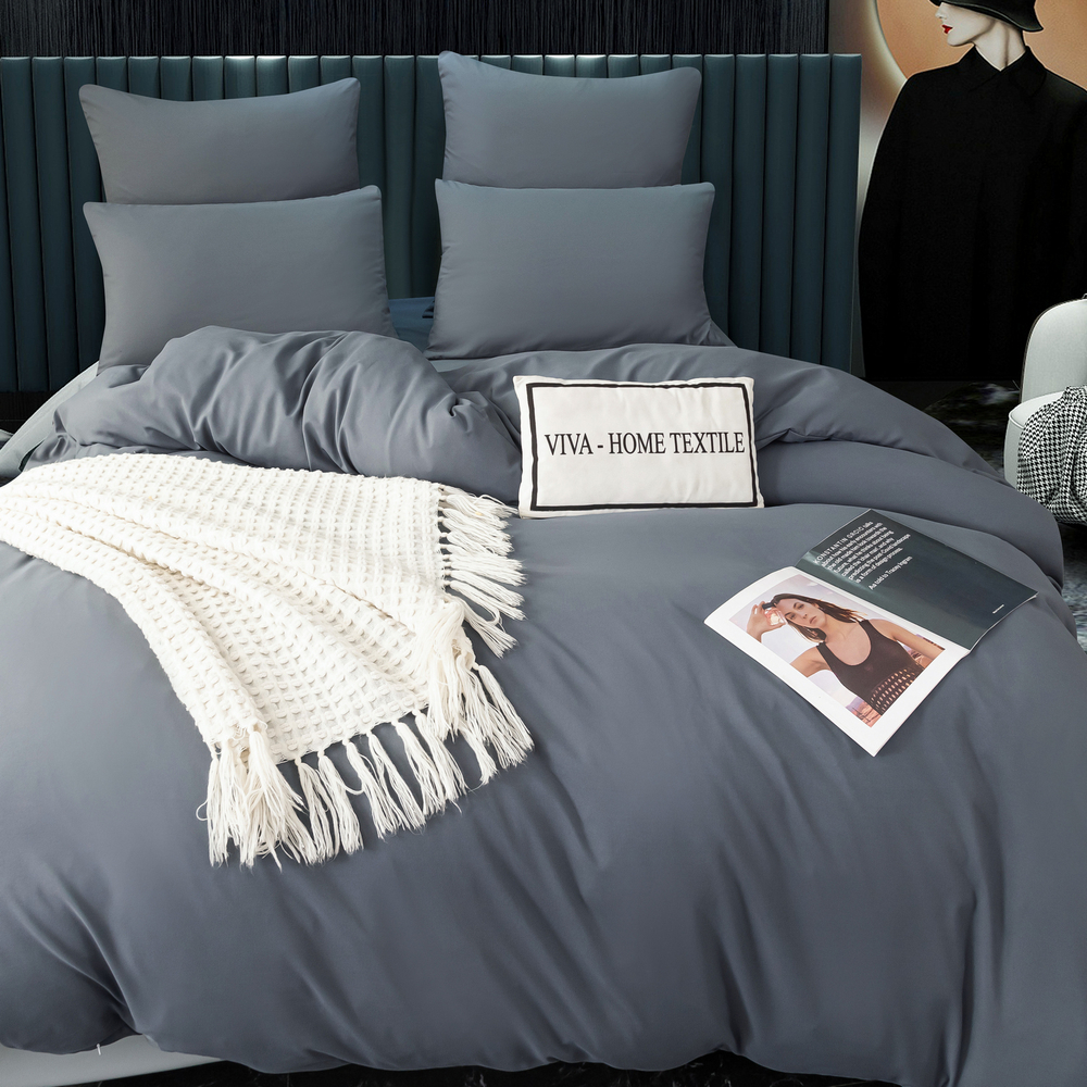 КПБ Однотонный Сатин CS053, Евро, 4 наволочки