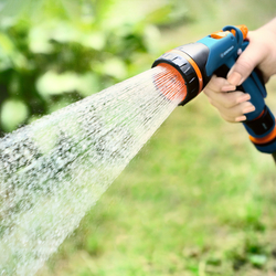 Пистолет поливочный GRINDA PROLine B-834 B-8 , с коннекторами, 8 режимов, светло-синий (429113)