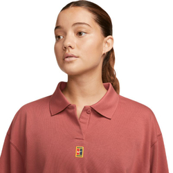 Женская теннисная куртка Nike Court Dri-Fit Heritage Tennis Polo - Brown