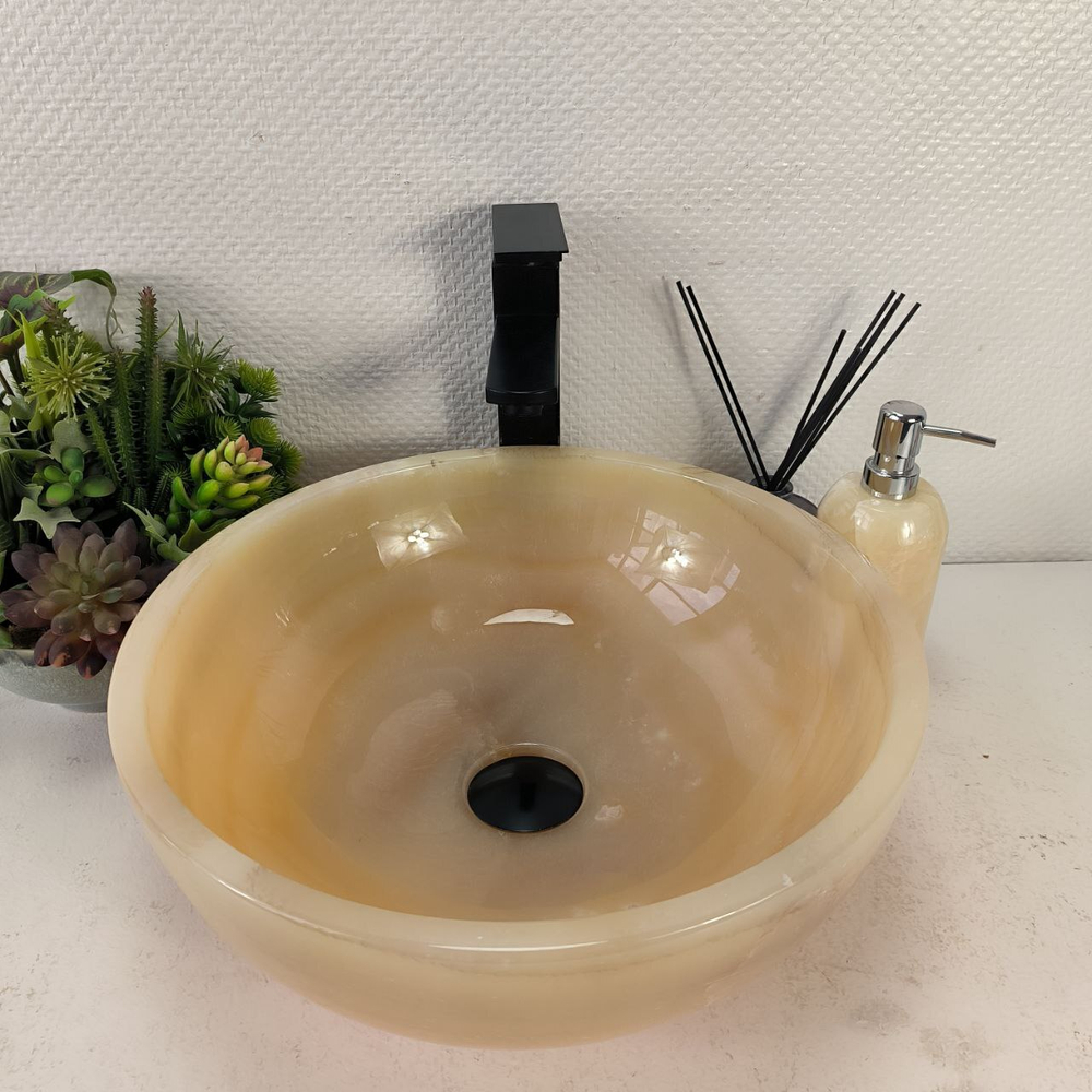 Раковина из оникса Bowl Yellow TinLip BO-60906 40*40*15