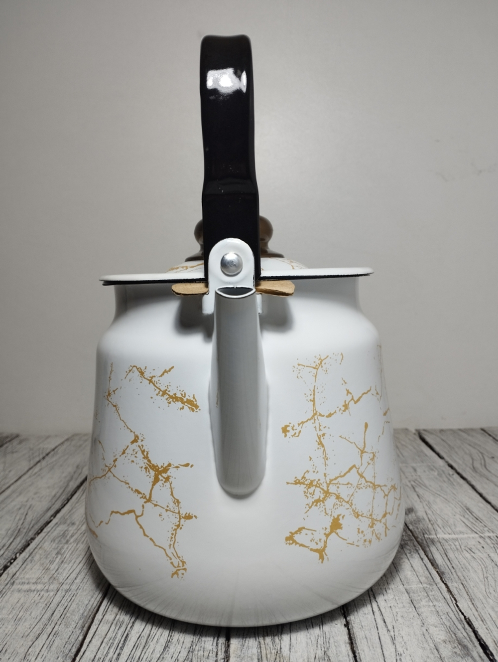 Чайник 3,5л с рисунком Мрамор золото бел. 1с26я