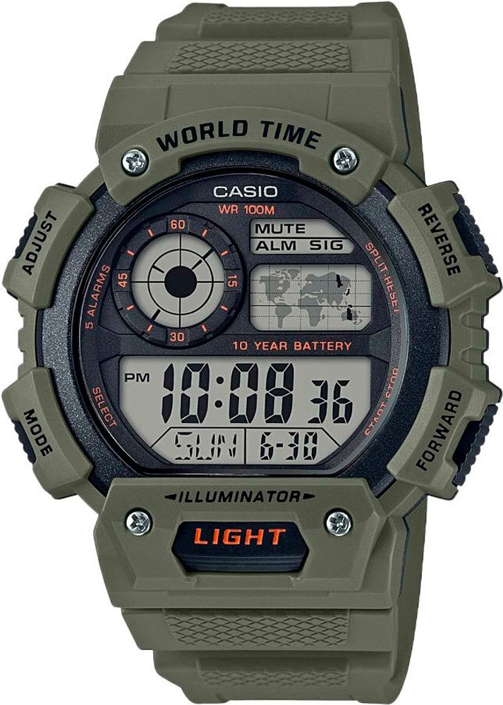 Японские наручные часы Casio Collection AE-1400WH-3AVEF с хронографом