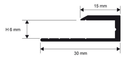 Радиусные, гнутые профили/пороги Progress Profiles Terminal curve PINTAACV 07 для напольных покрытий из ламината, паркета, керамогранита, ковролина, линолеума