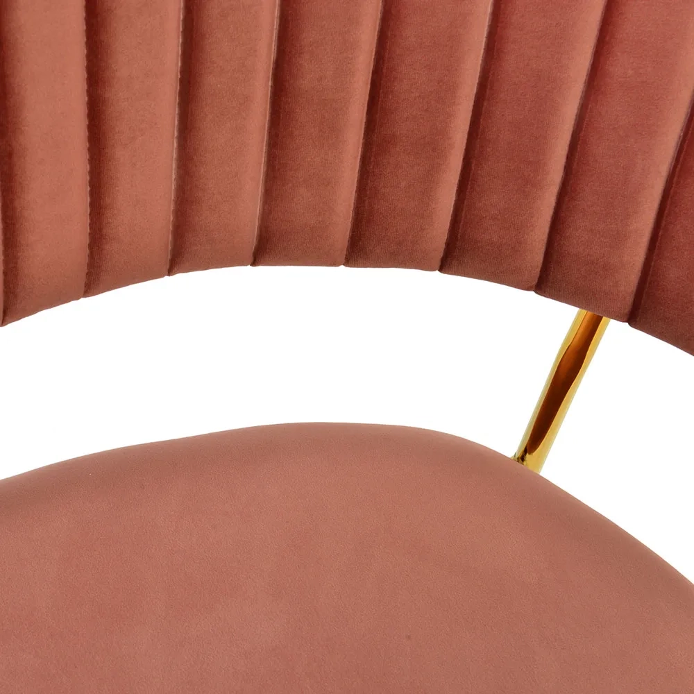 Комплект из 2-х стульев Bradex Home Turin пудровый с золотыми ножками