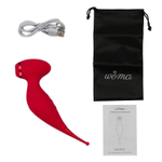 Вакуумно-волновой стимулятор клитора Woma Isadora с точечным вибратором, красный