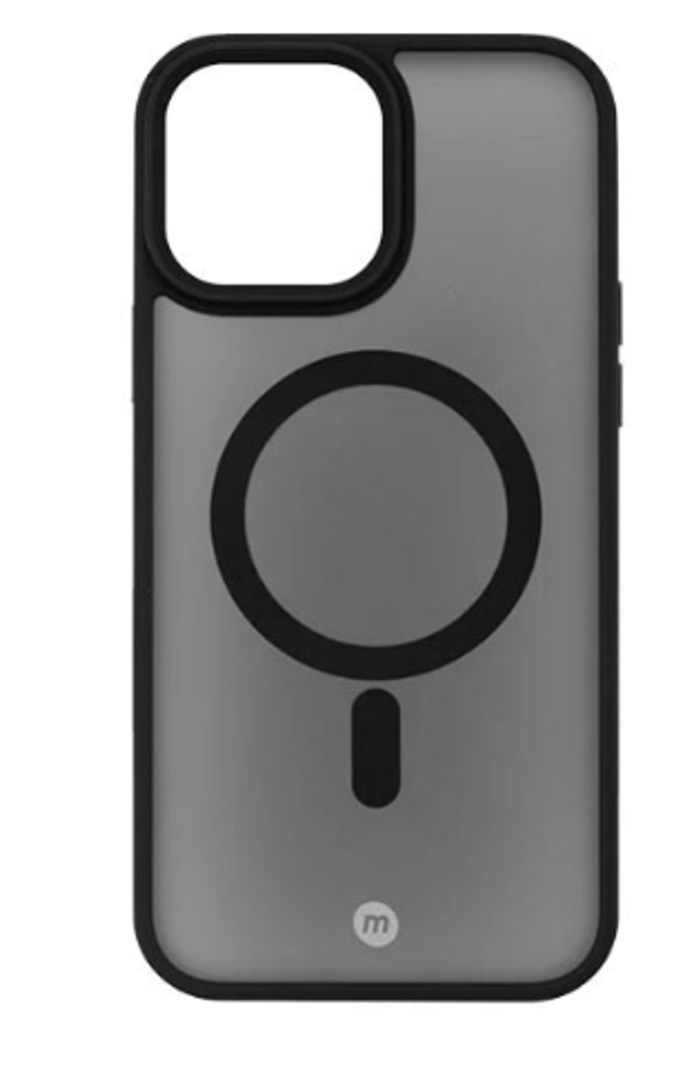 Чехол-накладка Mosbros Mag Comfortable для Apple iPhone 15 Pro пластиковый прозрачно-черный (черная рамка)