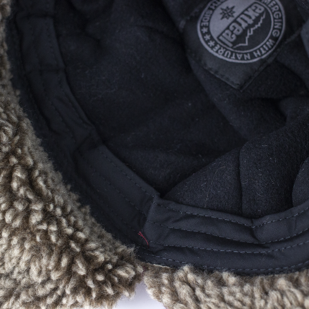 Кепка Extreal "Сити" с ушами, Барашек Коричневый, Мембрана, XL