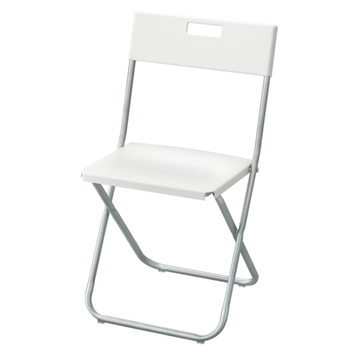 Стул складной Lagman белый, 46х44х78 см, полипропилен/металл