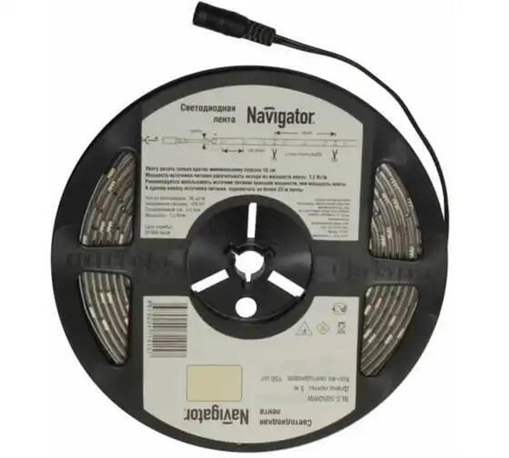 Лента светодиодная  Navigator NLS-5050WW60-14.4-IP65-12V