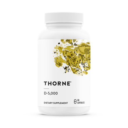 Thorne Research, Витамин Д3 5000 МЕ, Vitamin D-5000, 60 капсул