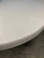 Стол разд Пристенный МДФ подстолье хром Ст-ца белый глянец