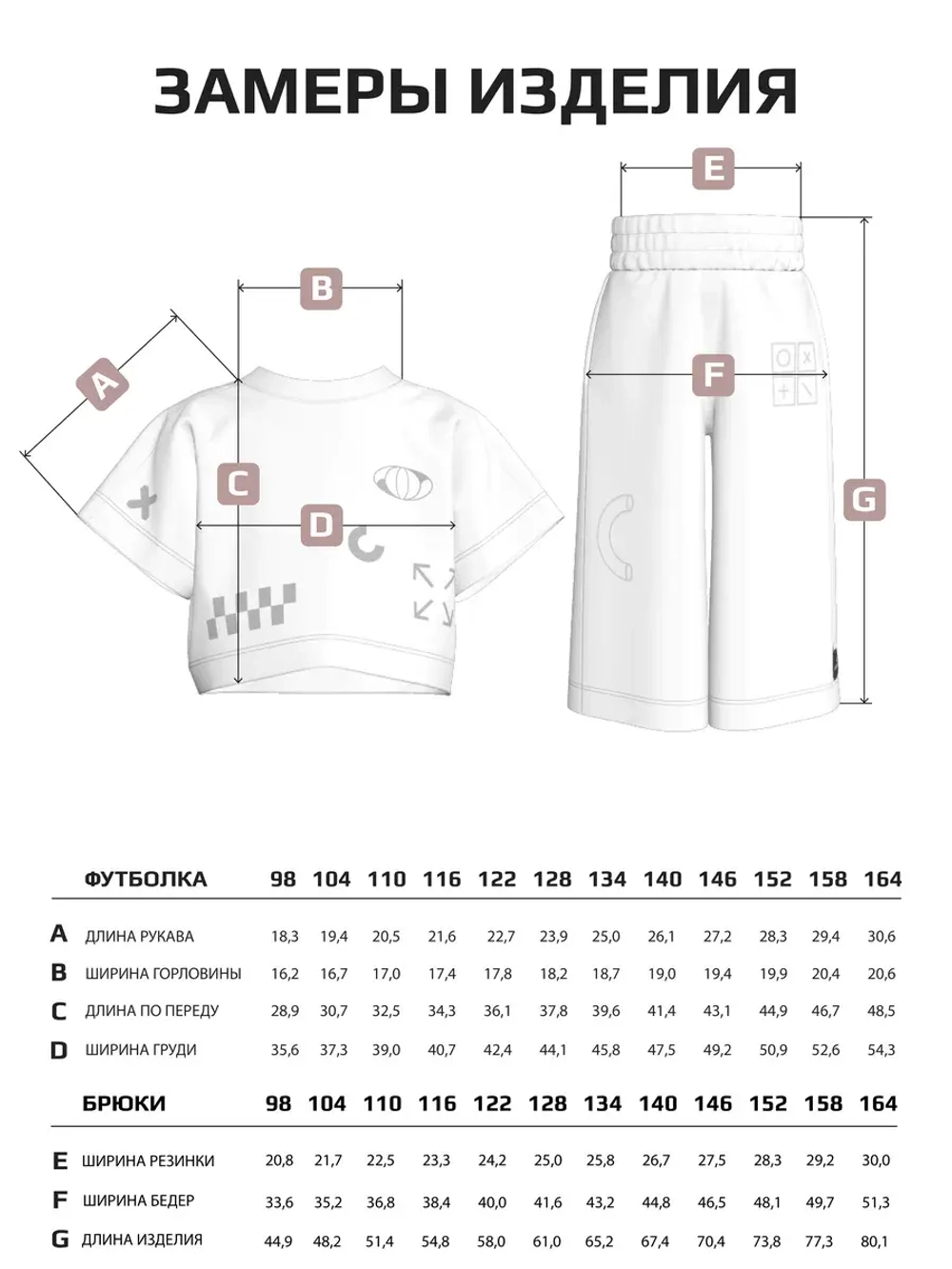 Летний костюм детский розовый, футболка и кюлоты