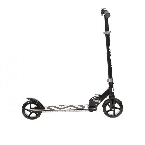 Складной двухколёсный самокат со светящимися колёсами и платформой Micar Flash 145 чёрный