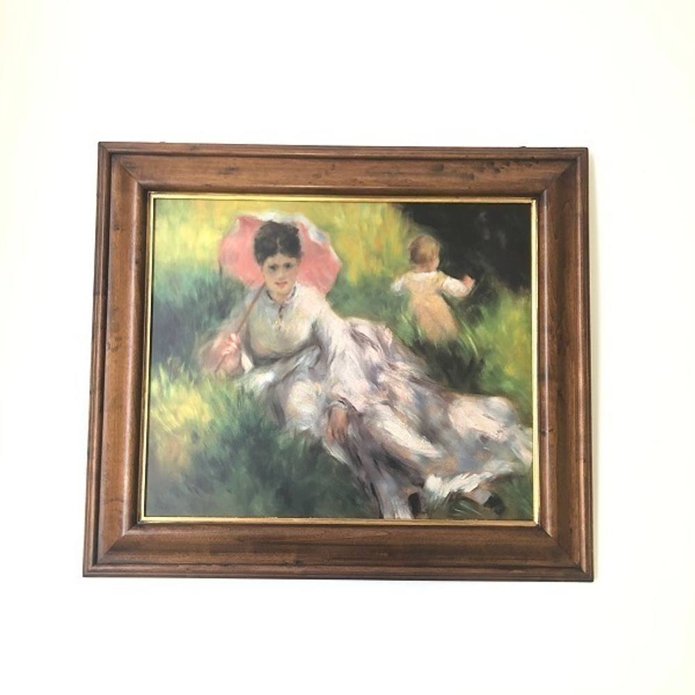 "Девушка с зонтиком и ребёнком". Ренуар [Арт. S001811]