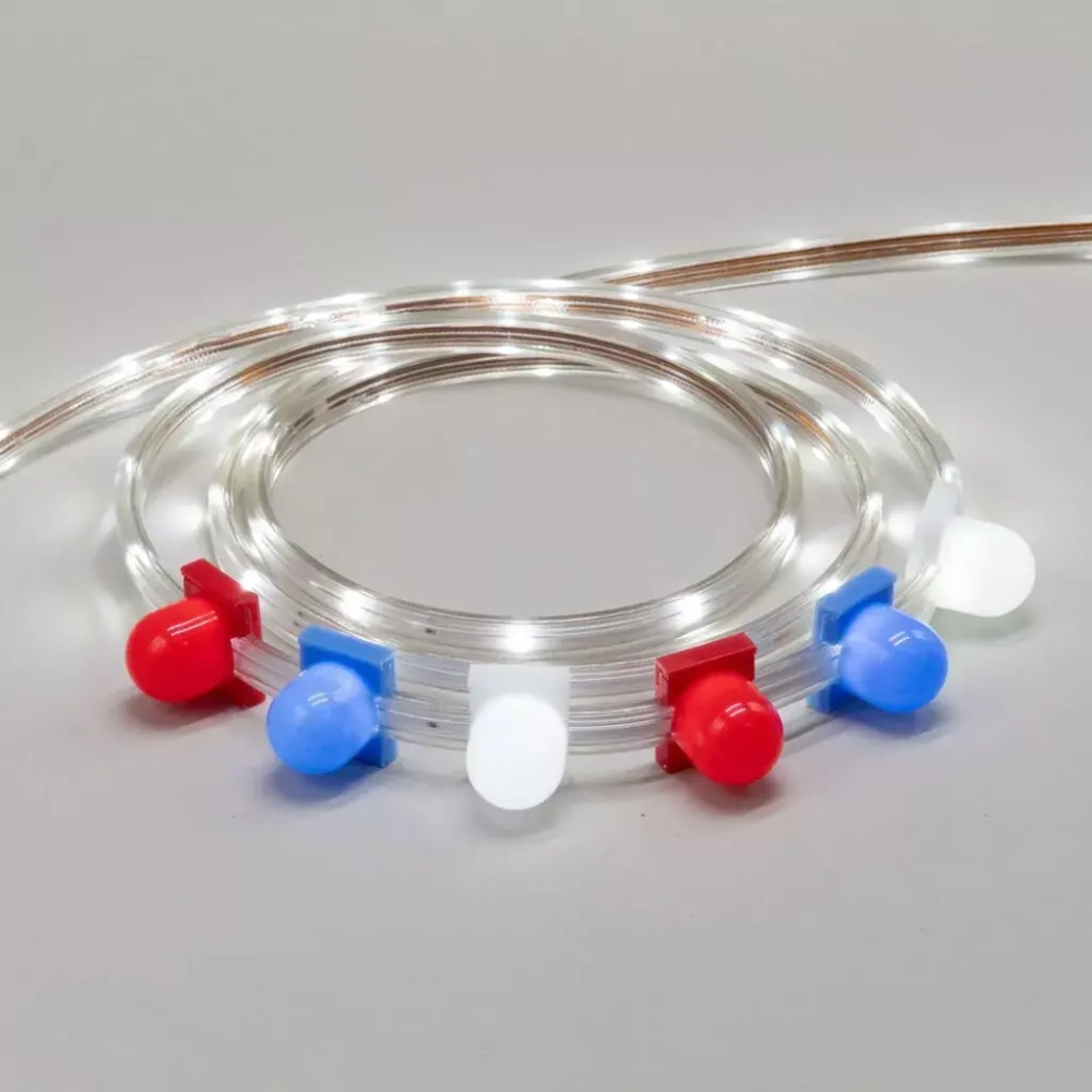 Светодиодная лента Герметичная, бухта 100 м., холодно-белая, 220В, SMD2835, 24 LED на 1 м., 2700К, IP65 LTC (NL-H1-2W)