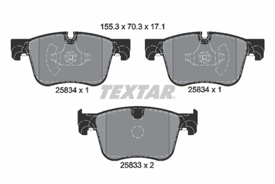 TEXTAR - 2583401-TET - Brake Pad Set, disc brake