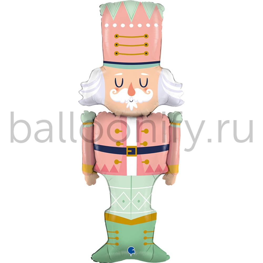 Шар (50''/127 см) Фигура, Щелкунчик, Розовый, 1 шт.