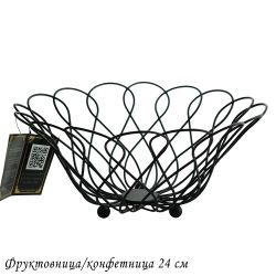 Lenardi 401-065 Фруктовница/конфетница 24см (х48)Металл