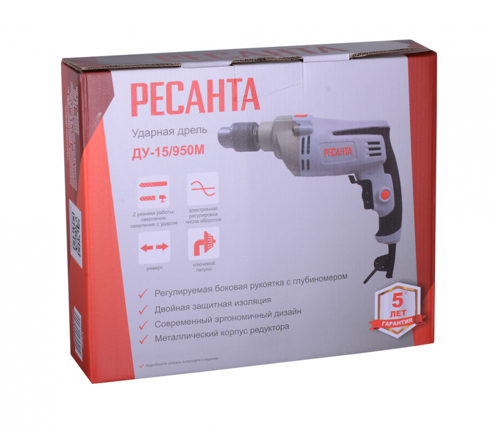 Дрель ударная ДУ-15/950М Ресанта.