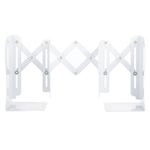 Подставка-держатель для книг и учебников BRAUBERG, раздвижная, металлическая, белая с печатью, 237903