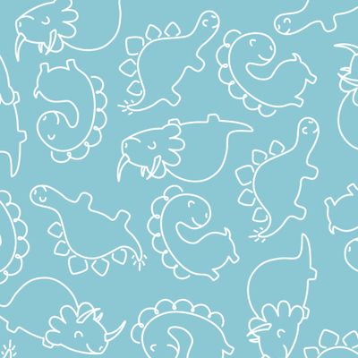 Белые динозавры на голубом