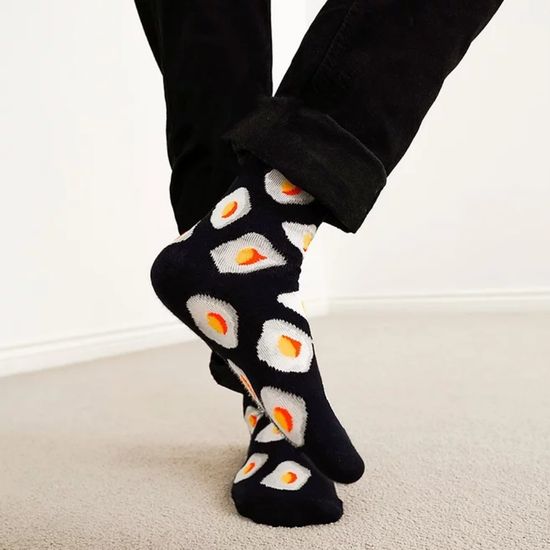 Носки "Яичница", р-р 35-39 (черный)