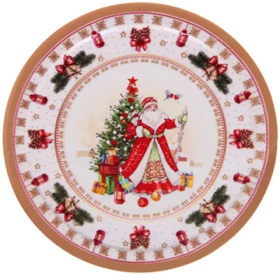 Подставка под кружку керамическая 10,5см «Дедушка Мороз»