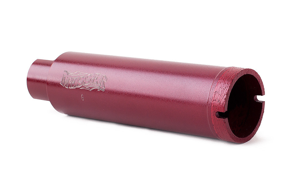 Сегментная алмазная коронка MESSER REDLINE по граниту диаметр 20 мм длина 100 мм