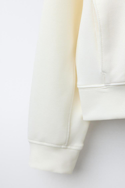 ZARA ХУДИ С НАДПИСЬЮ, ЭКРЮ