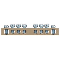 Шина ЭРА NO-122-14 PEN земля-ноль 6х9мм 8/1 латунная с креплениями по центру