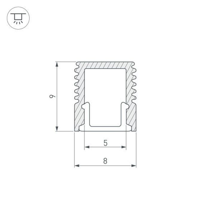 Профиль Arlight SL-Mini-8-3000 Anod 036031