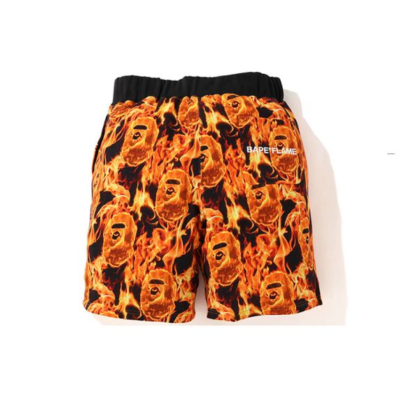 BAPE Flame Wide Sweat Shorts