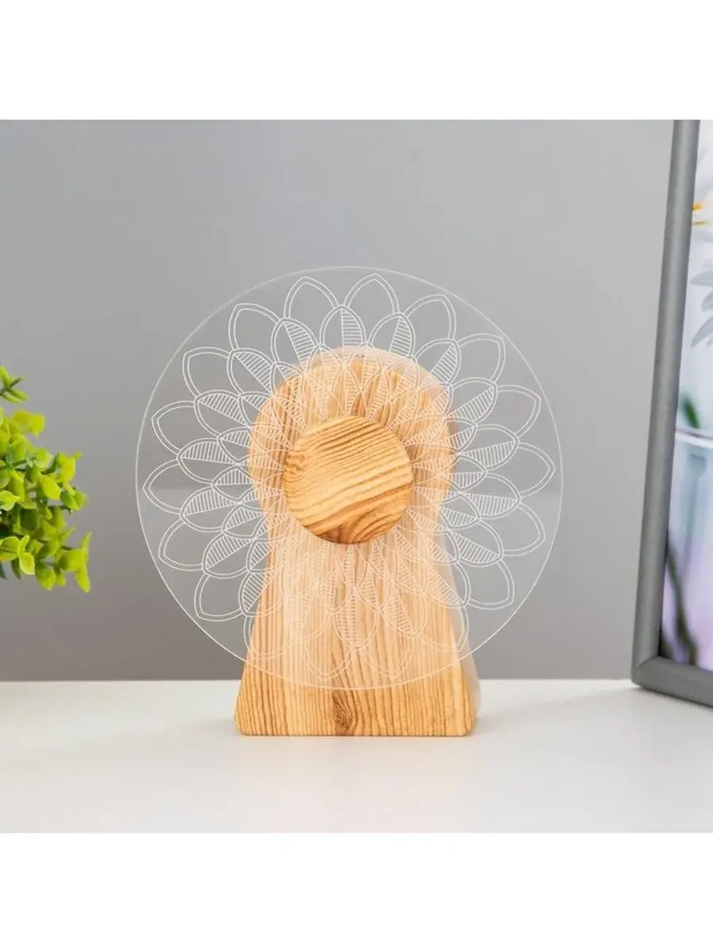 Светильник сенсорный «Узор» LED крутится 6 Вт USB 15×4×16 см