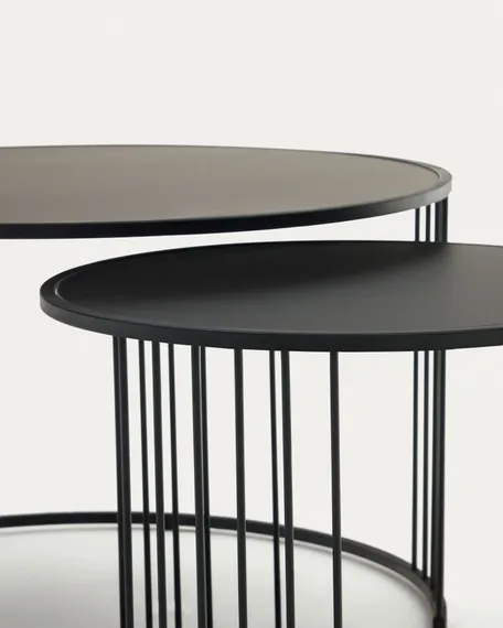 Набор из 2 столиков Hadar, черный