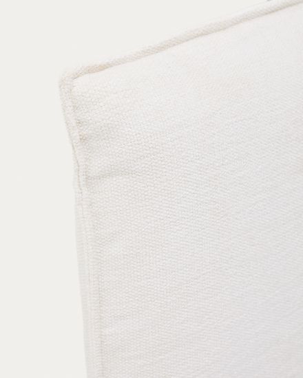 Изголовье кровати Jaira из белого шенилла со съемным чехлом для кроватей шириной до 150 см