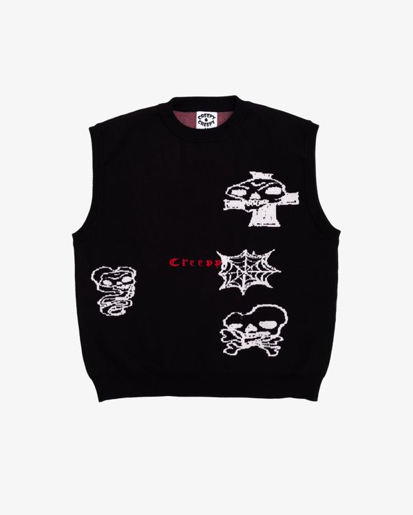 Жилет Череп черный - фото 1