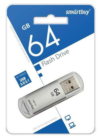 64GB USB Smartbuy V-Cut Silver