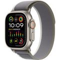 Apple Watch Ultra 2 GPS + Cellular 49mm Titanium Case with Green/Gray Trail Loop