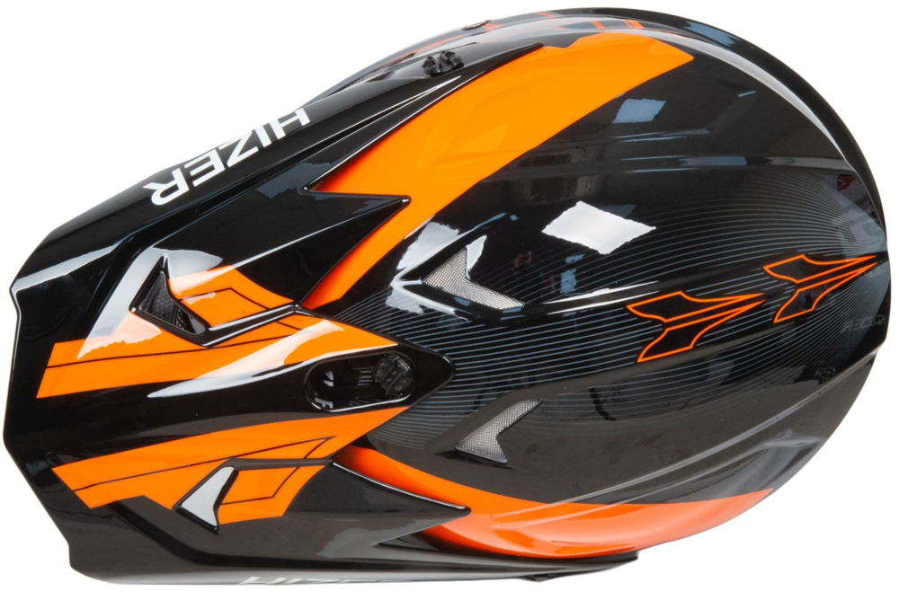 Шлем мото кроссовый HIZER J6805 №5 (M) orange