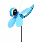 Фигура на спице «Стрекоза» 6*12*60см ветрячок для отпугивания птиц