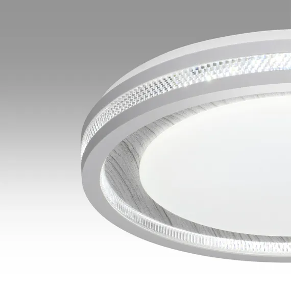 7681/ELN COLOR SN 164 Светильник пластик/сер под дер LED 76Вт 3000/4000/6000K D480 IP43 CCT MAVI WOOD