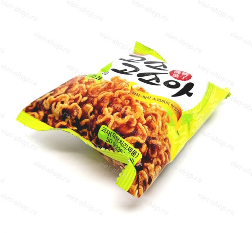 Хворост со вкусом арахиса, GOSOA, Корея, 50 гр.